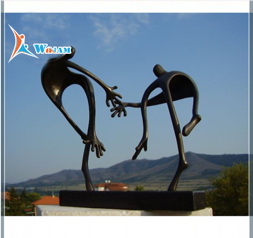 Modern bronze woman sculpture for garden decoration