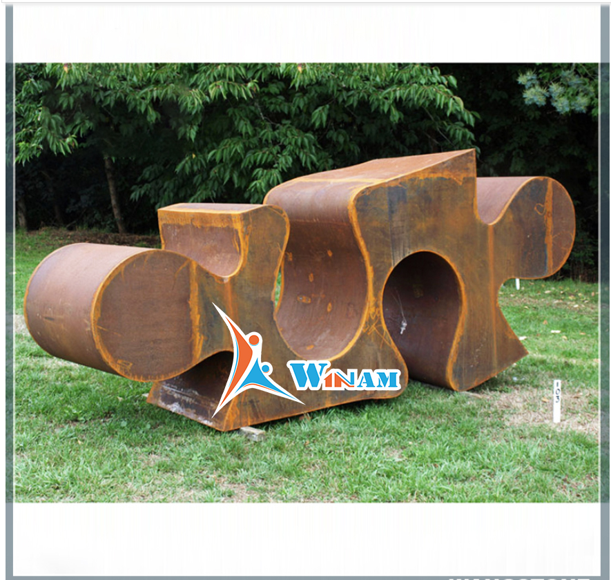 Modern garden ornaments garden corten steel sculpture