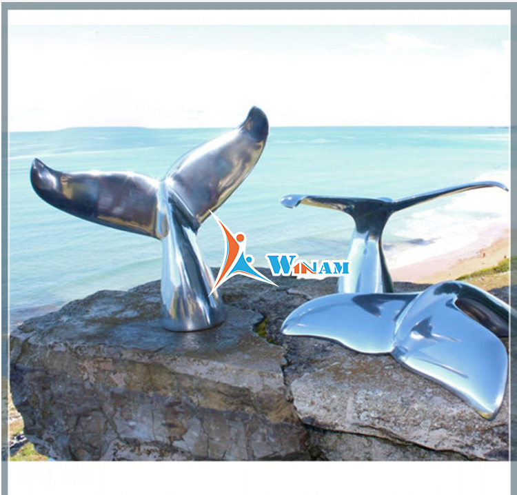 2016 New Products Animal Statue Stainless Steel Fish Sculpture