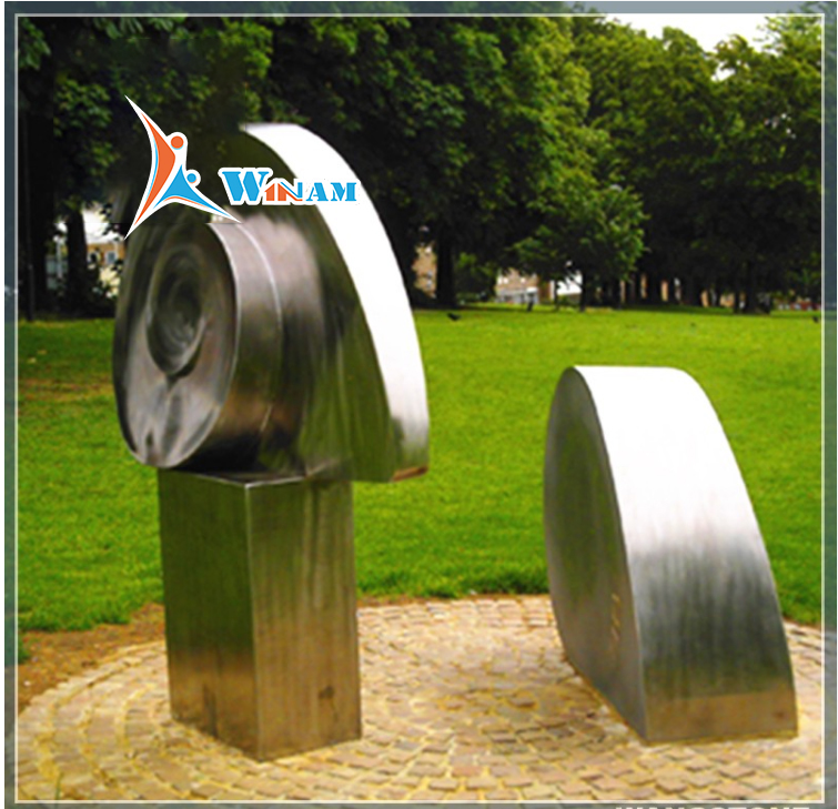 Modern outdoor landscape decoration large metal sculpture stands