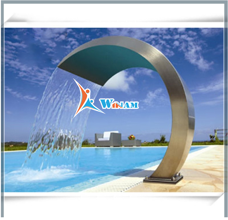 Stainless steel 304 swimming pool water fountain waterfalls for decoration