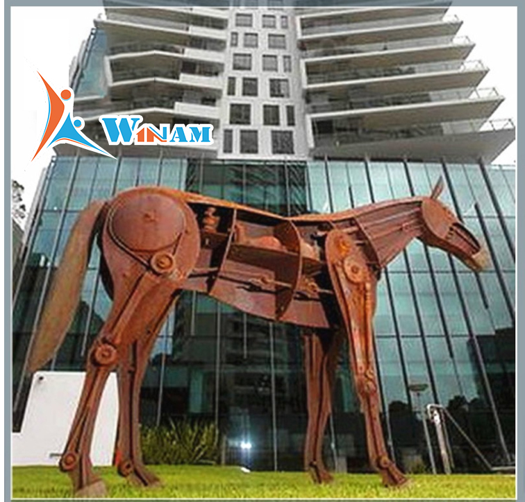 Garden Art Decor Corten Steel Large Size Horse Sculpture