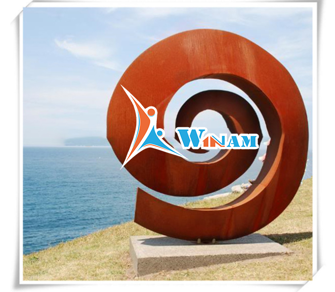 2015 Best Selling Abstract Corten Steel Modern Sculpture For Outdoor Decor