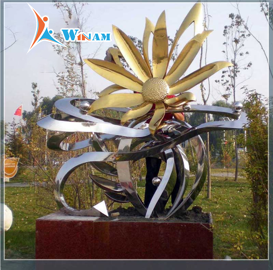 Outdoor Large Stainless Steel Torus Sculpture
