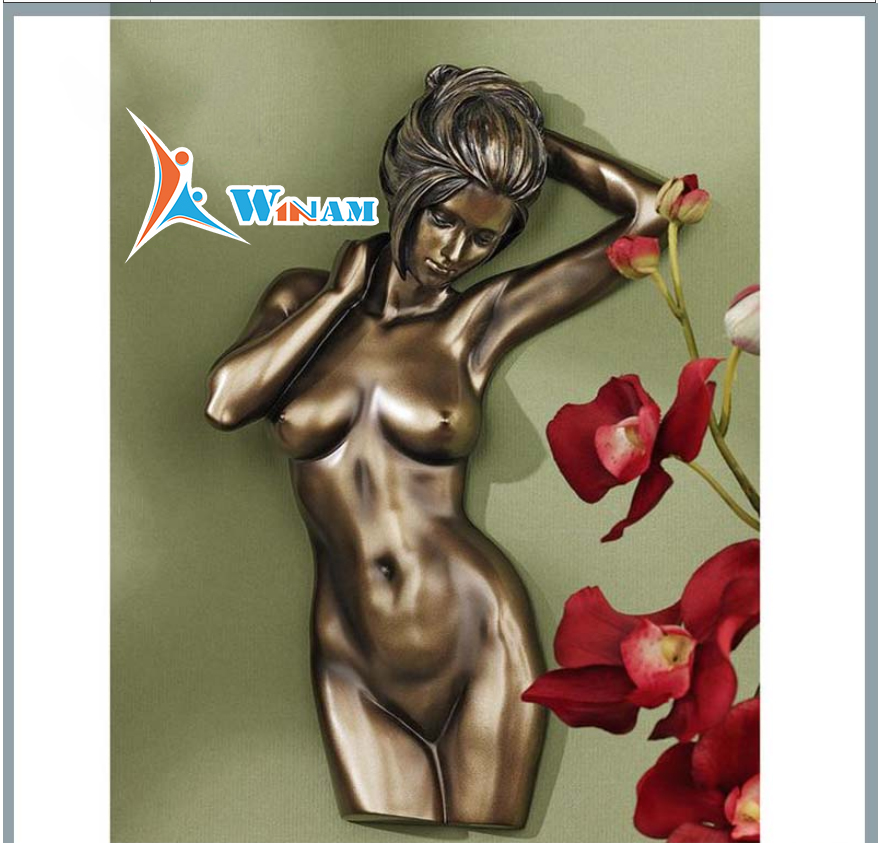 Bronze Sexy Nude Woman Wall Sculpture For Home Decor