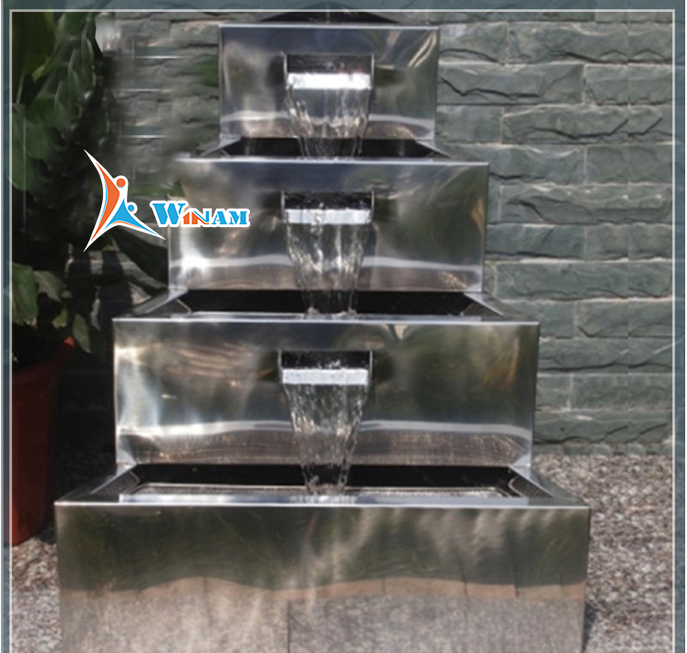 Custom Multilayer Indoor Large Stainless Steel Water Fountain