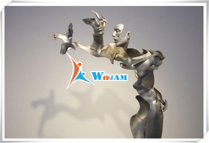 Contemporary Art Decoration Stainless Steel Abstract Figure Sculpture