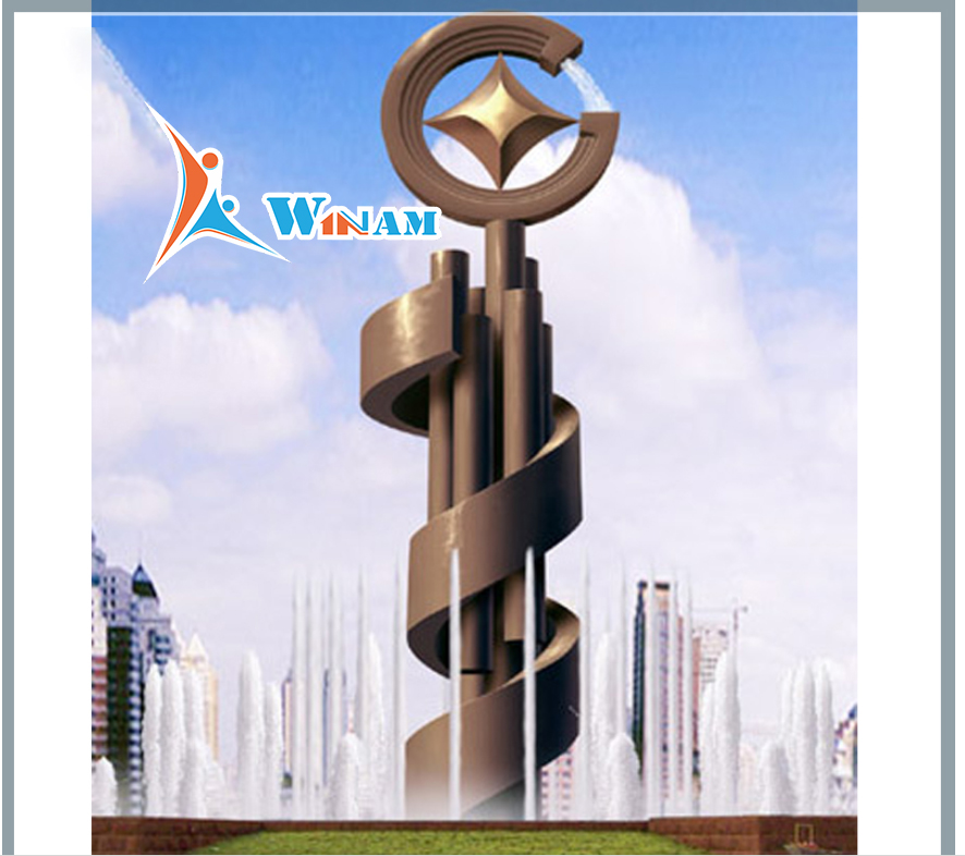 Custom modern bronze abstract sculpture