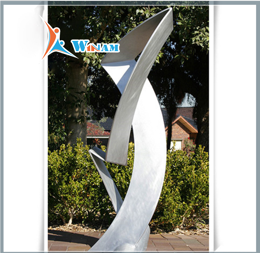Outdoor Brushed Modern Abstract Sheet Metal Sculptures