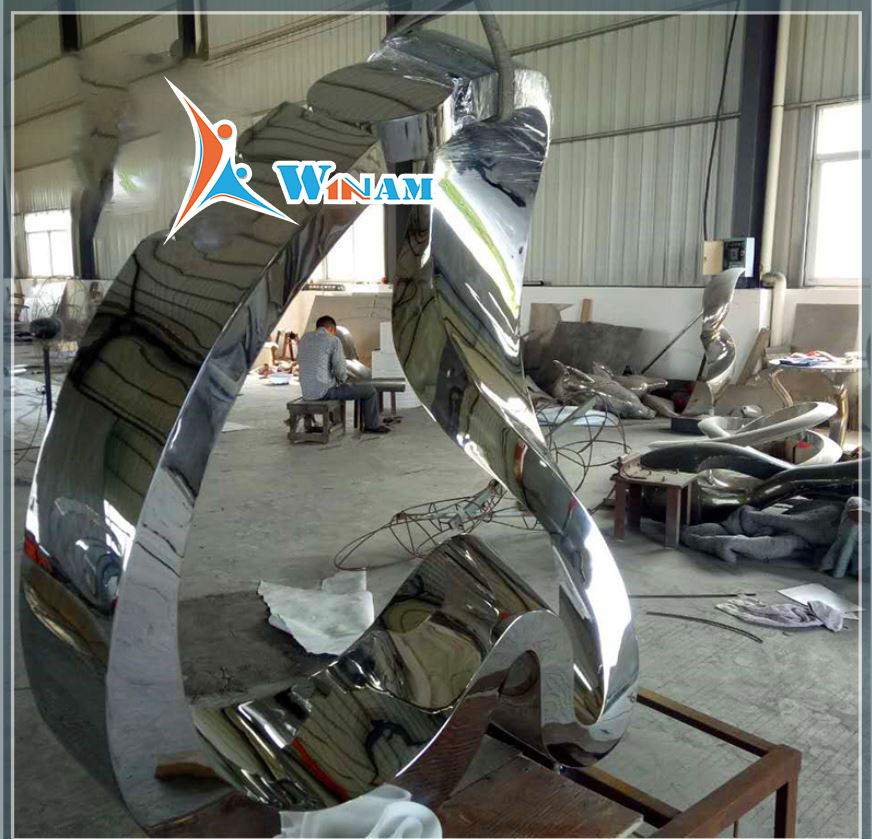 Custom Size Stainless Steel Modern Garden Sculpture
