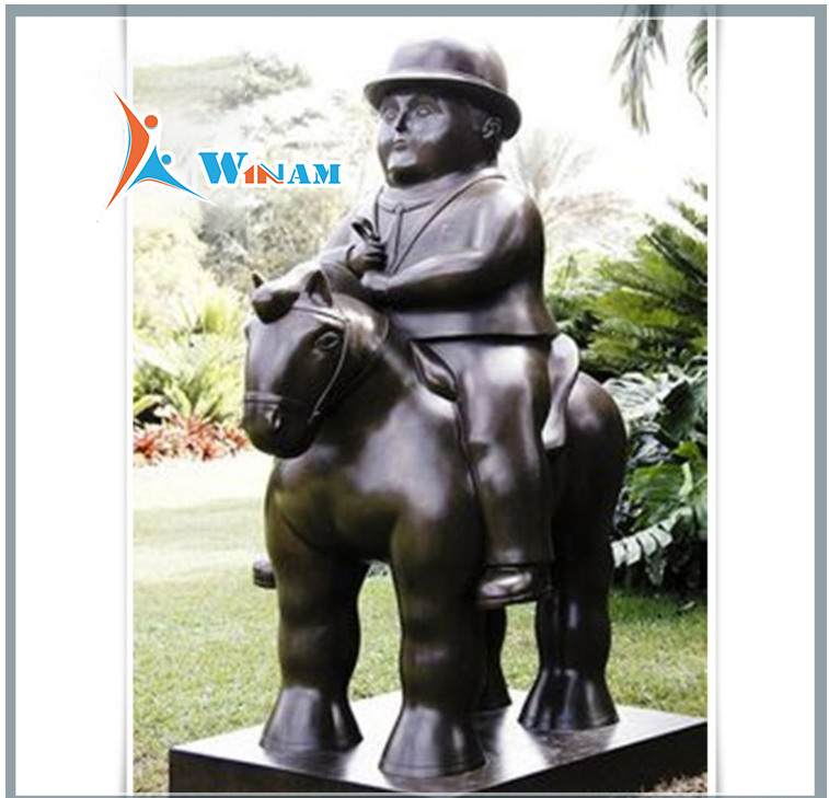 Outdoor decoration antique bronze riding horse statue