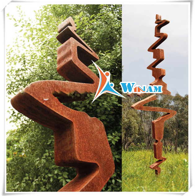 Garden art decoration rusty steel modern abstract sculpture