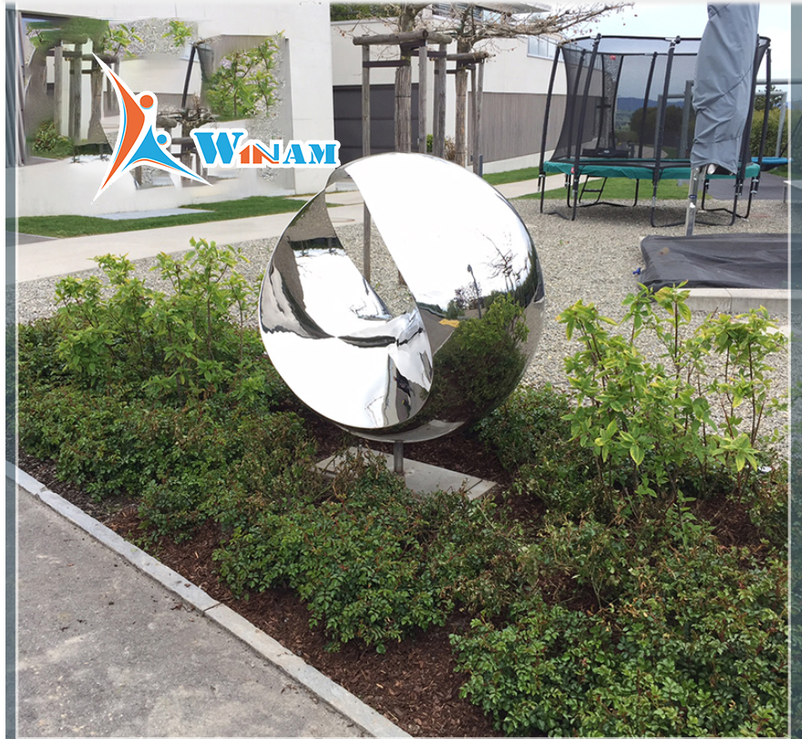 Abstract sphere garden modern art sculpture