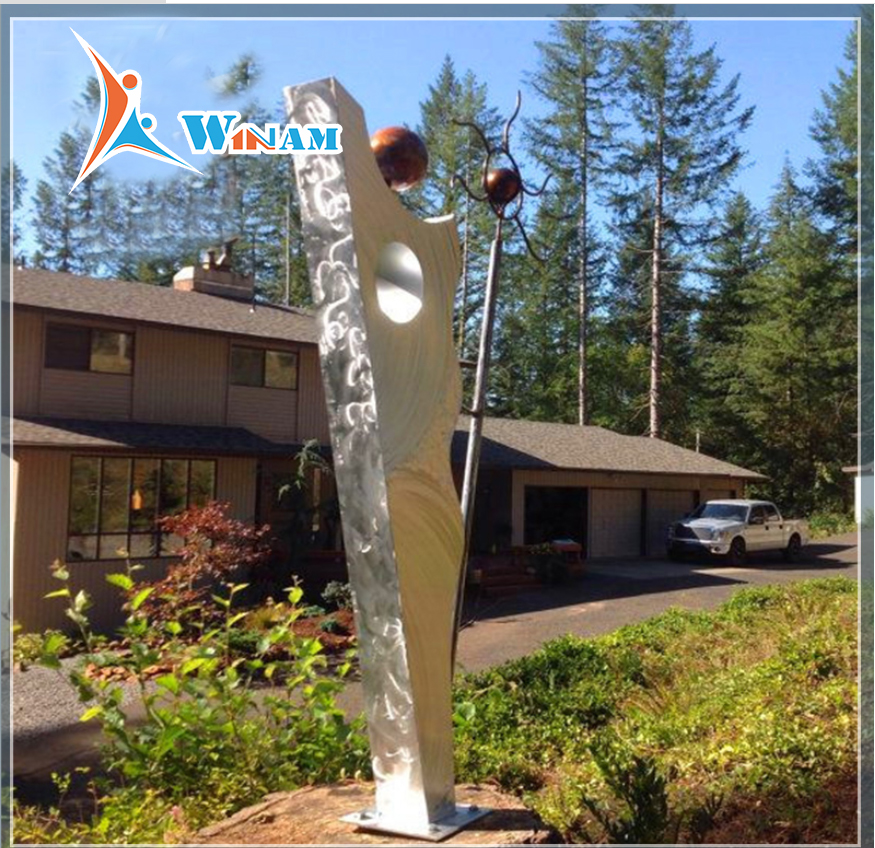 Abstract magic stainless steel garden metal sculpture