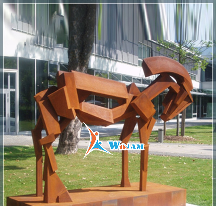 Outdoor art decoration abstract large metal horse statue