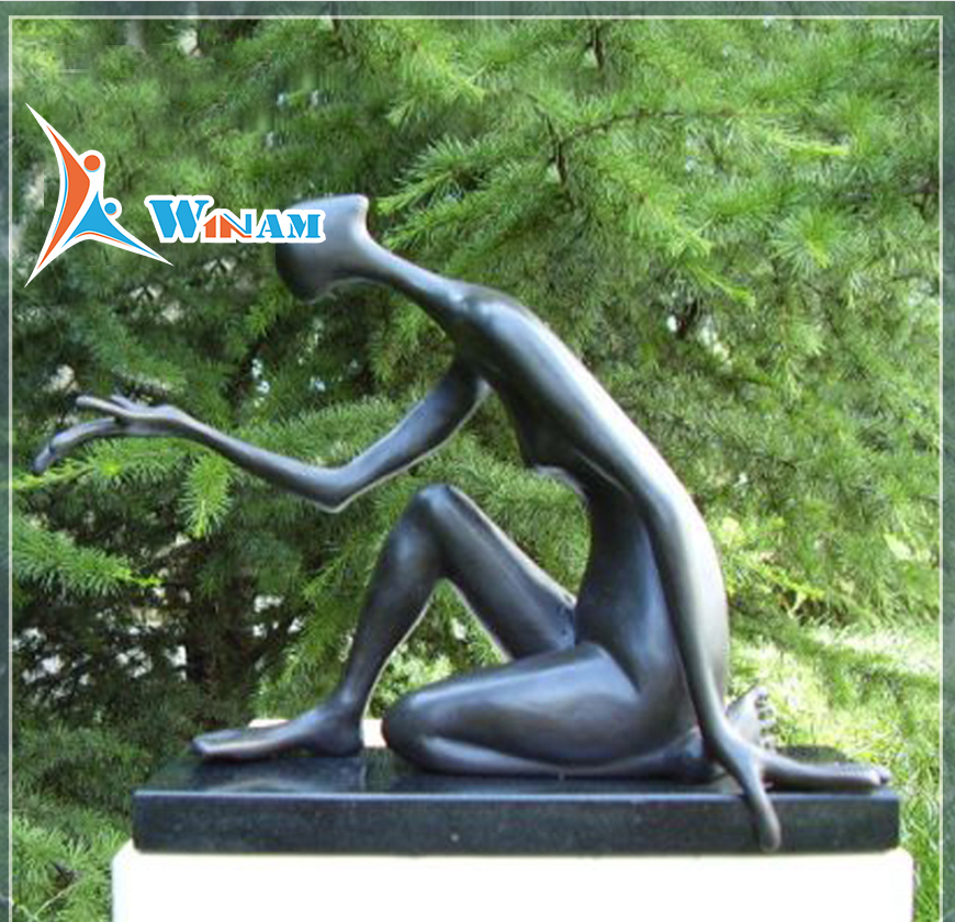 Garden naked abstract woman sculpture in oem factory china