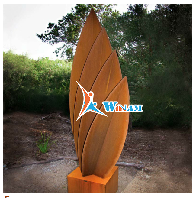 Fancy new design corten sculpture in europe