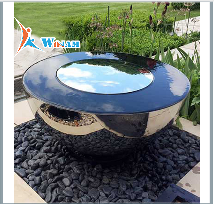 Stainless steel modern outdoor water fountain for sale