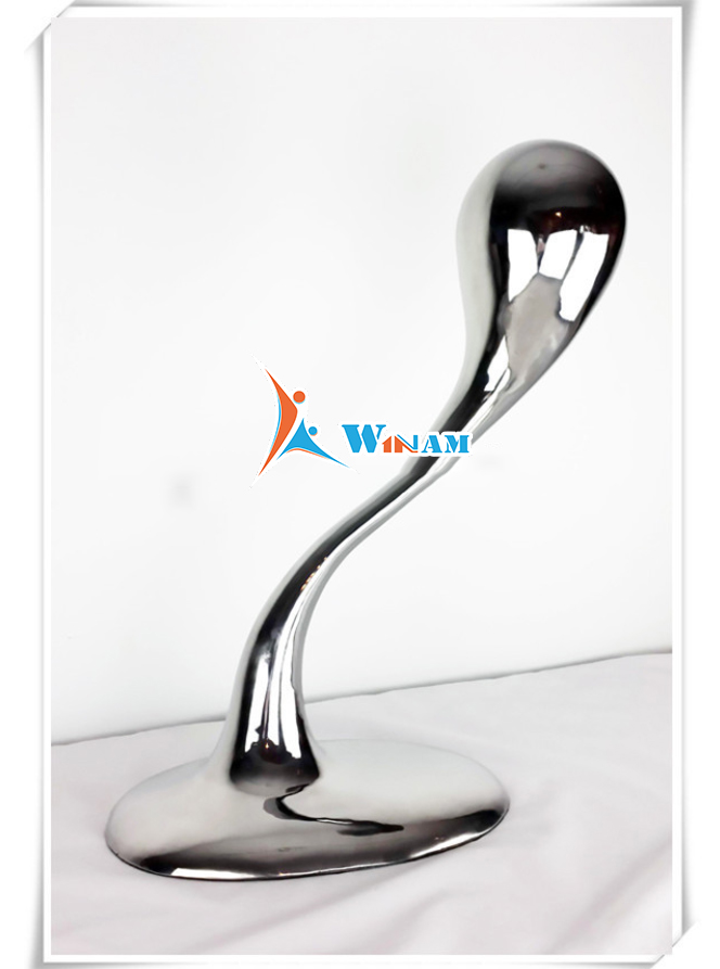 Modern Art Decoration Stainless Steel Abstract Water Drop Sculpture
