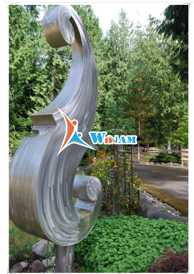 New Product Unique Stainless Steel Musical Notes Sculpture