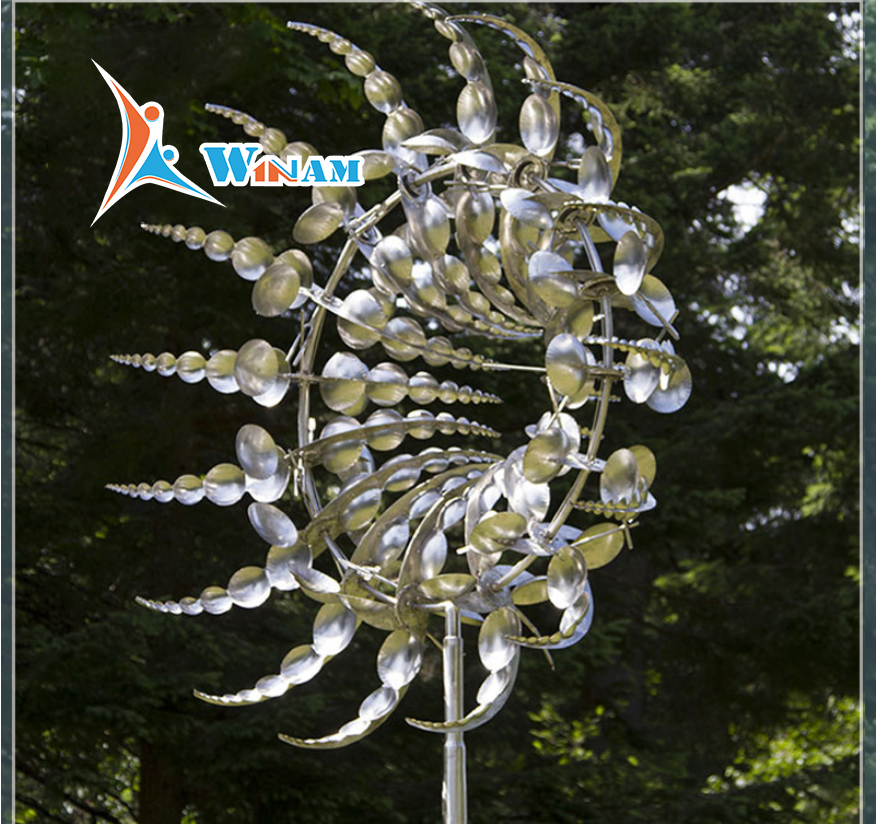 Amazing modern wind stainless steel kinetic sculpture