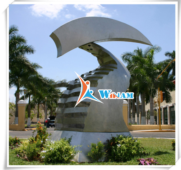 Germany Garden Decor Wrought Stainless Steel Metal Robot Sculpture