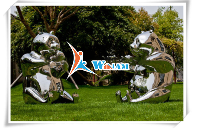 Christmas decor panda gift new product teddy bear stainless steel