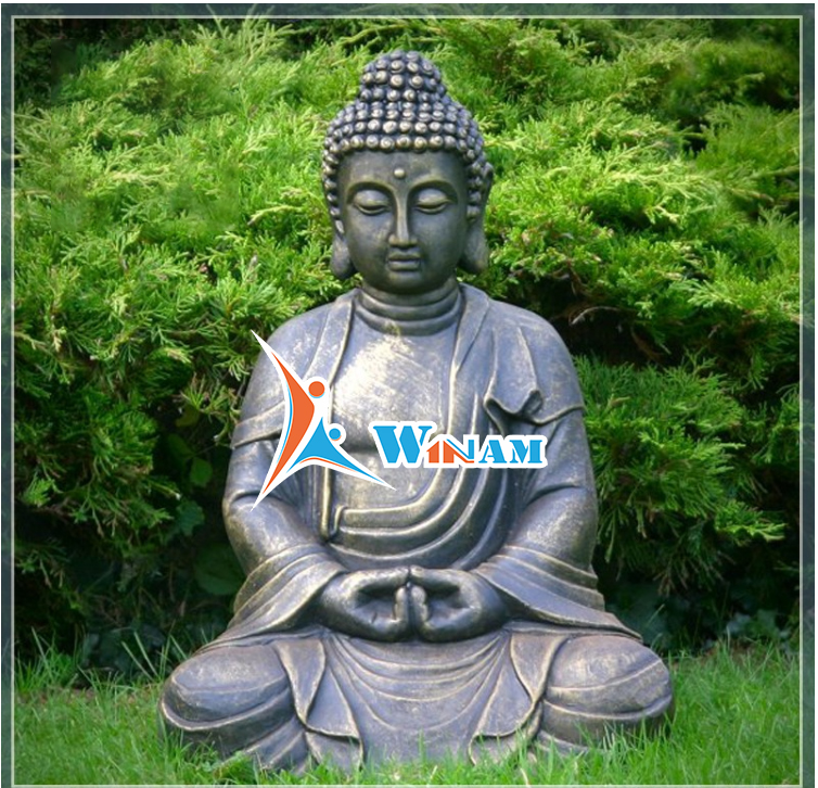 Bronze Meditating Buddha Garden Use Statue