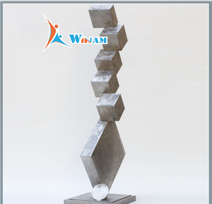 Stainless Steel Pillar Metal Modern Art Sculpture