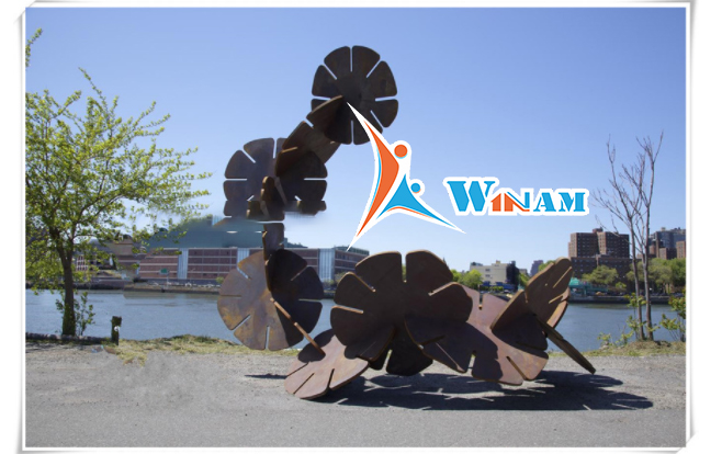 Top vogue wrought christmas decor lego corten steel large handicraft