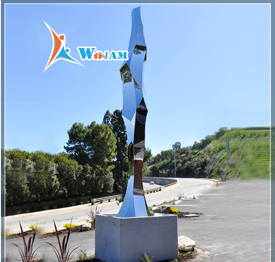 Stainless steel modern outdoor art decoration sculpture