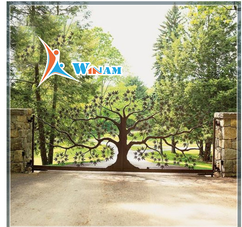 Large Garden Fencing Modern Corten Steel Sculpture