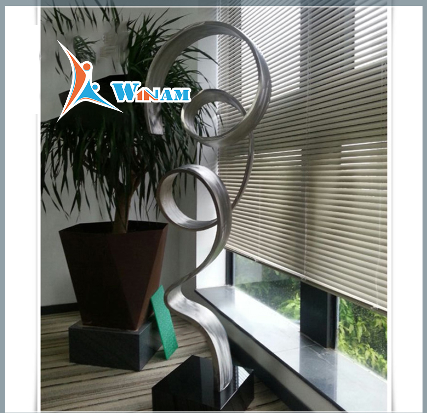 Stainless steel contemporary art home sculpture