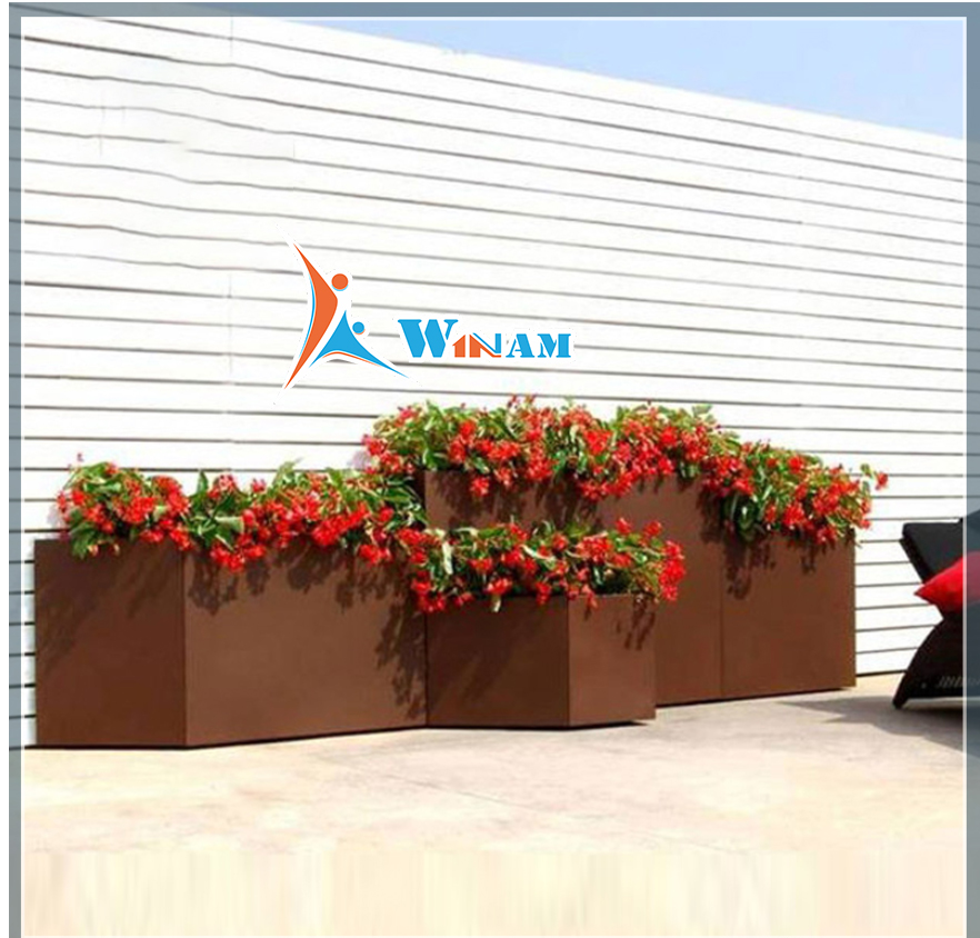 Garden decoration metal corten steel planter