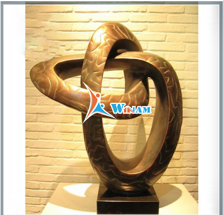 Modern abstract hotel art decoration brass sculpture