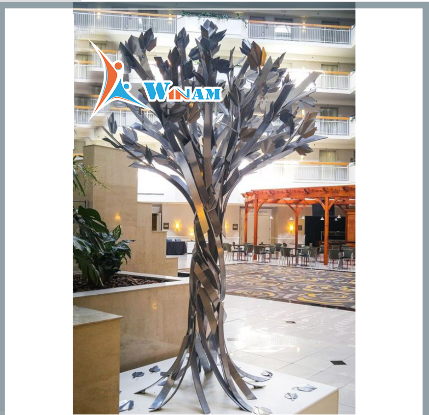 Stainless steel garden modern abstract tree sculpture