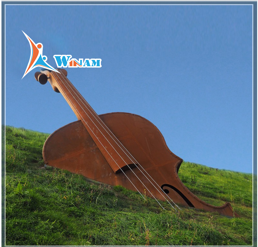 Large Garden Abstract Music Guitar Sculptures