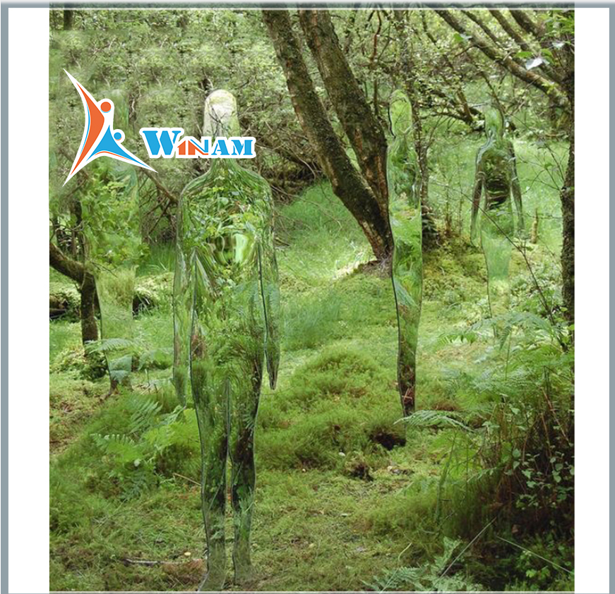 Laser cut invisible man modern garden stainless steel sculpture