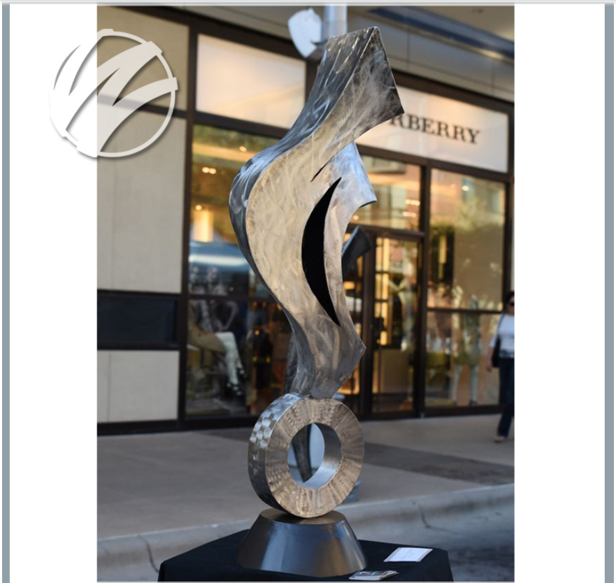 Stainless steel indoor modern abstract sculpture