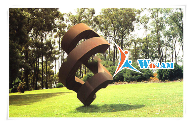 Wrought garden ornament large corten steel sculpture