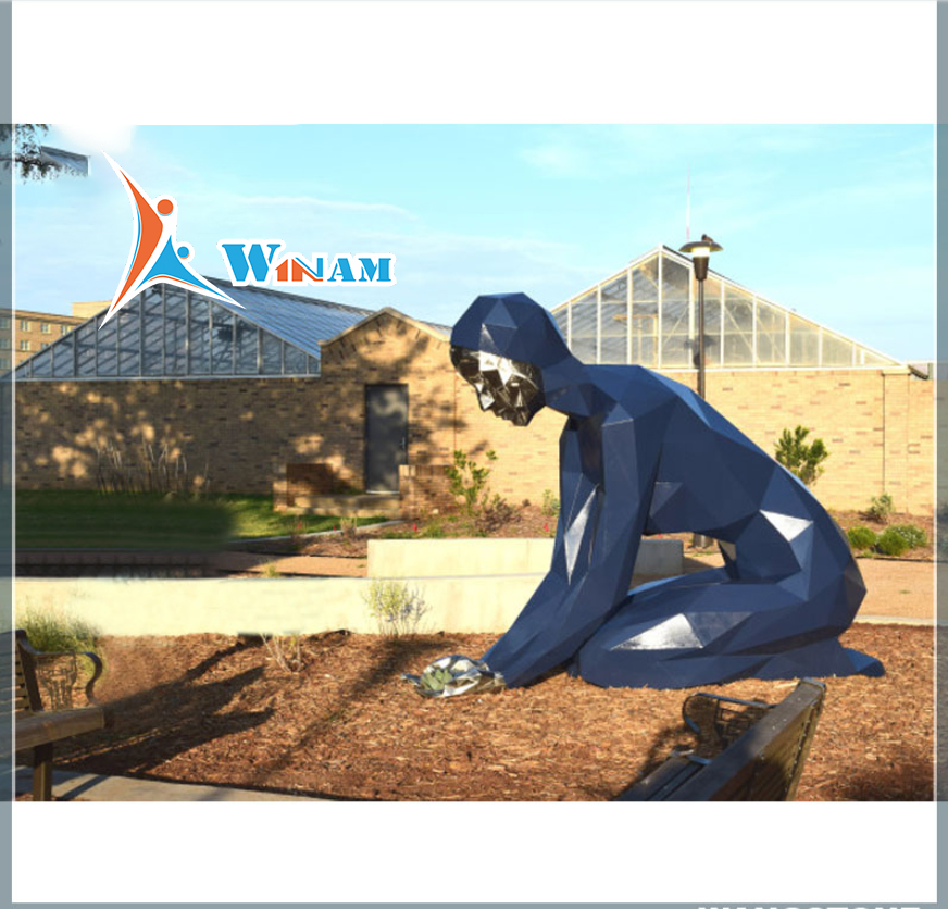 Stainless Steel Outdoor Modern Lady Garden Figurines Sculpture