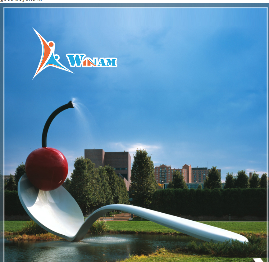 Large Stainless Steel Spoon Water Feature Sculpture