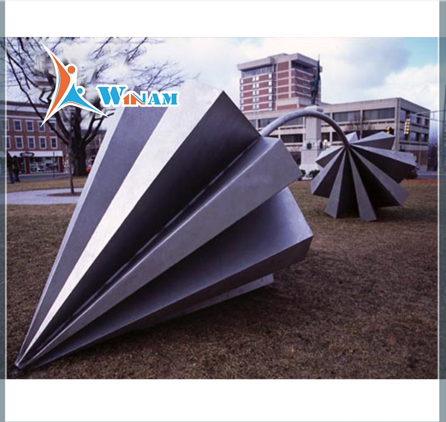 Large Stainless Steel Outdoor Umbrella Sculpture