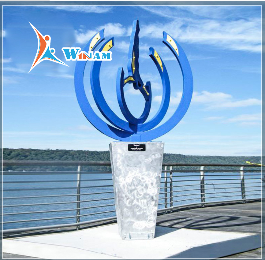 Contemporary New Design Stainless Steel Sculpture Urban Large Statues