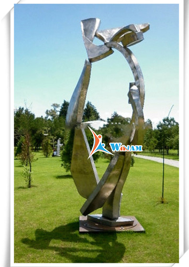 Wrought art and craft metal piece stainless steel robot christmas decor