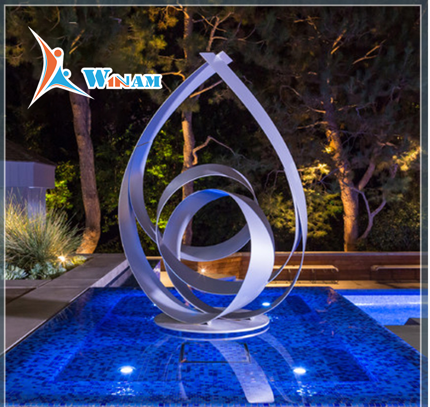 Modern abstract art metal sculpture stands for sale