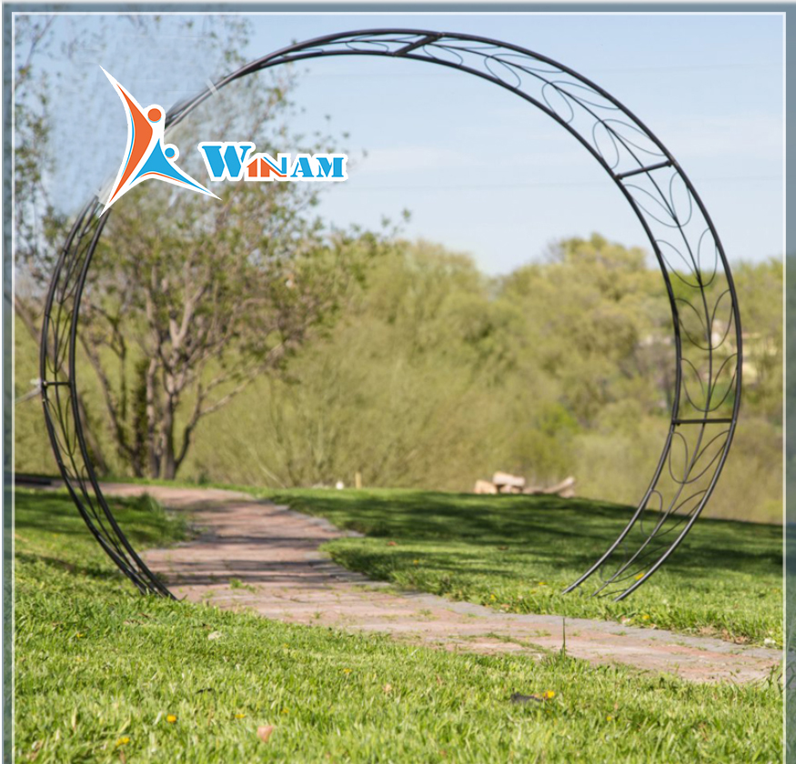 Simple design circle art stainless steel craft for garden