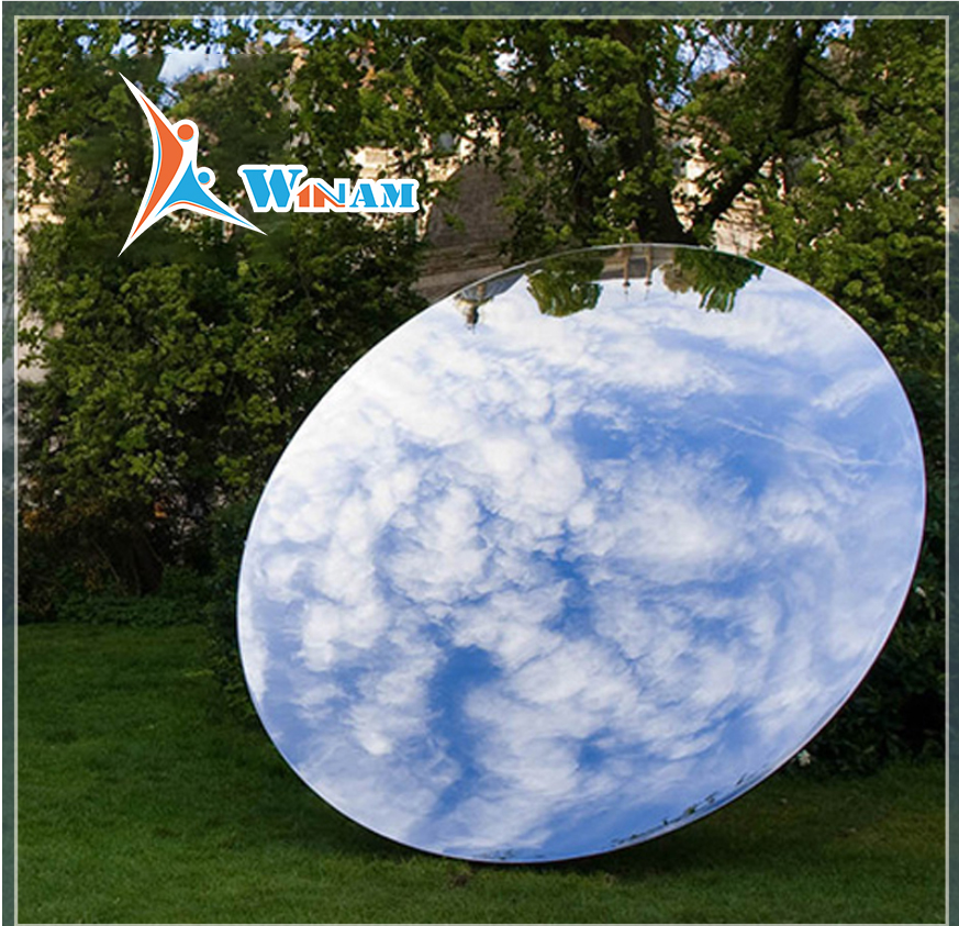 Sky Mirror Polished Stainless Steel Abstract Sculpture For Garden