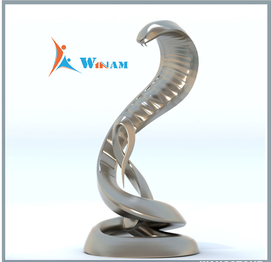 Contemporary Public Art Metal Snake Modern Animal Sculpture