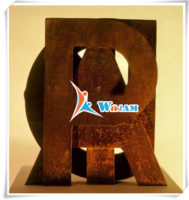 Europe style doublication letters corten steel sculpture